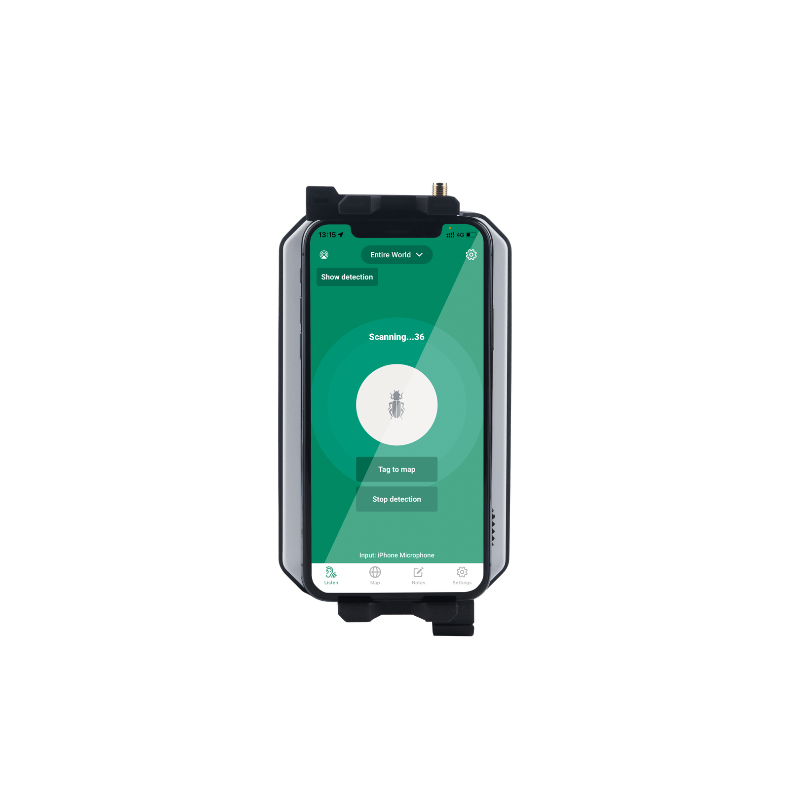 Palmear app scanning a palm